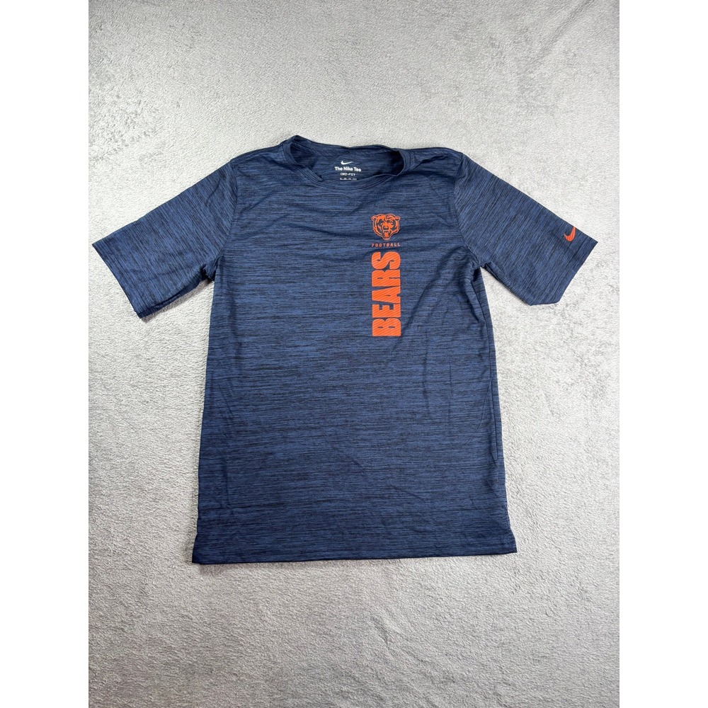 Nike Kids Chicago Bears Dri-FIT T-Shirt Navy Blue Heather XL 18/20 9Z1B7NFEV-BRS